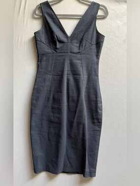 Jarbo V-Neck Midi Sheath Dress Size 38 US 6